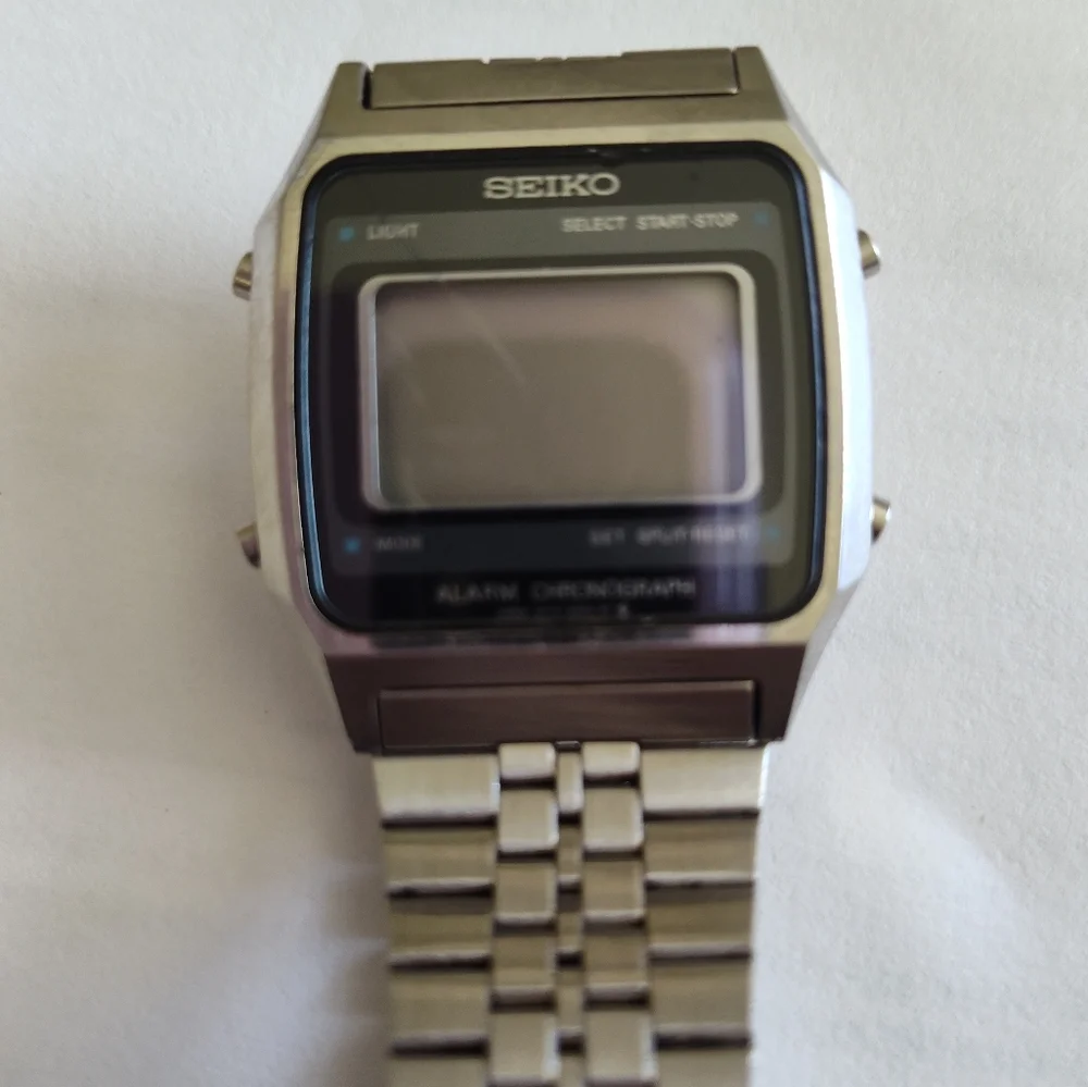 Seiko Silver Digital Watch